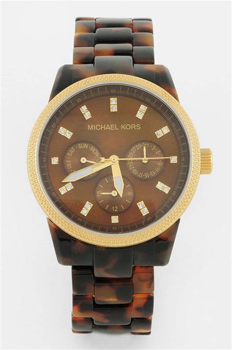 michael kors tortoise shell link watch|mk7354.